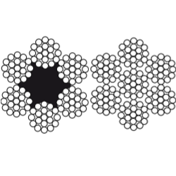 Cable de Acero Negro 6x19