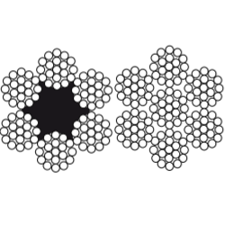 Cable de Acero negro 6x19